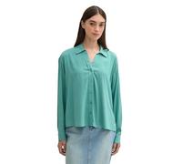 TOM TAILOR Denim Women's 1043141 Viscose Shirt Blouse, 34206 - Dark Pacific Teal, XS