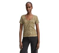 TOM TAILOR Denim Women's 1046553 T-Shirt, 37837-Olive Batik Dot Print, L