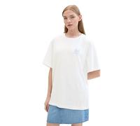 TOM TAILOR Denim Women's 1041406 Basic Oversized Boyfriend T-Shirt, 20000-White, M