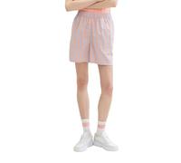 TOM TAILOR Denim Women's 1042077 Basic poplin Shorts with Stripes, 35328-Terracotta Mid Blue, XL