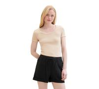 TOM TAILOR Denim Women's 1041410 Basic T-Shirt with Ribbed, 33754-Bisque, XL