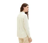 TOM TAILOR Denim Women's 1033614 Blouse, 33814-Green White Stripe, Large