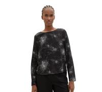 TOM TAILOR Denim Women's 1039359 Blouse, 34011-Black Sparkle Print, Large