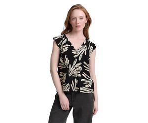 TOM TAILOR Denim Women's Blouse, 37993 - Abstract Black Beige Print, L