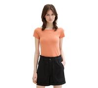 TOM TAILOR Denim Women's Carmen Neck T-Shirt, 35155 - Burnt Terracotta, S
