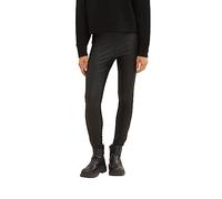 TOM TAILOR Denim Women's Coated Leggings with Decorative Stitching, 14482-deep Black, XXL