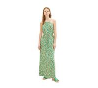 TOM TAILOR Denim Women's 1036843 Maxi Dress with tie Belt, 31953-Green Flower Print, XS