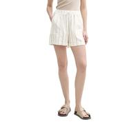 TOM TAILOR Denim Women's 1046843 Bermuda Shorts, 37833-White Olive Vertical Stripe, M