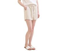 TOM TAILOR Denim Women's Shorts with Tie Belt, 10479 - Beige Grey, M