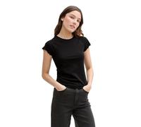 TOM TAILOR Denim Women's Slim Fit Raglan T-Shirt, 14482 - Deep Black, M