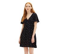 TOM TAILOR Denim Women's Summer Dress with Flowers, 31950 - Small Black Flower Print, XS