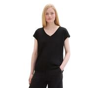 TOM TAILOR Denim Women's 1041101 T-Shirt, 14482-Deep Black, XS