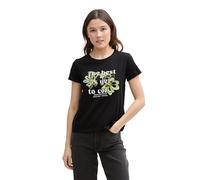 TOM TAILOR Denim Women's 1046547 T-Shirt, 14482-Deep Black, XS