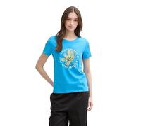 TOM TAILOR Denim Women's 1046547 T-Shirt, 26546-Florida Blue, XS