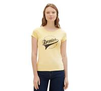 TOM TAILOR Denim Women's T-Shirt, 34585 - Light Yellow, XL