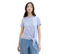 TOM TAILOR Denim Women's 1040186 T-Shirt, 35325-Mid Blue Minimal Print, S