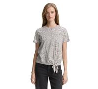 TOM TAILOR Denim Women's T-Shirt, 38415 - Beige Black Dotted Print, M