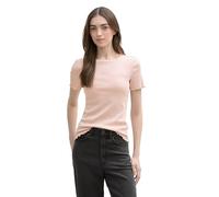 TOM TAILOR Denim Women's T-Shirt with Ribbed Structure, 10880 - Rose Smoke, M