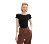 TOM TAILOR Denim Women's 1047092 T-Shirt, 14482-Deep Black, XS