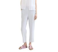 TOM TAILOR Denim Women's Tapered Fit Trousers, 35562 - Light Blue White Small Stripe, XL