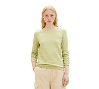 TOM TAILOR Denim Women's 1039822 Sweatshirt with tie Sleeves, 32256-Dusty Pear Green, L