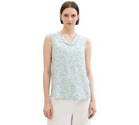 Tom Tailor Floral Print V-Neck Blouse Blue Flower
