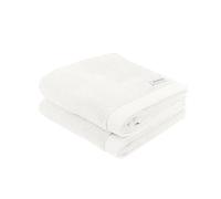 TOM TAILOR Hand Towels, Set of 2, 50 x 100 cm, 100% Cotton/Terry Towel, with Hanger and Label with Logo, Colour Bath Towel White (Crisp White)