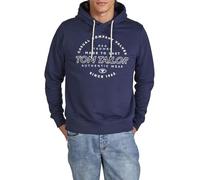 TOM TAILOR Hoodie Men's Regular Fit Hooded Pullover Sweatshirt Streetwear Print Black Green Blue S M L XL XXL 3XL
