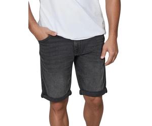 TOM TAILOR Jeans Shorts Men's Stretch Short Regular Slim Fit Josh Shorts Bermuda Shorts Summer Denim Plain Blue Black 30 31 32 33 34 36 38 40 42, Black Wash (10270), 32W