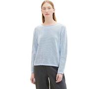 TOM TAILOR Women's Jumper, 34916 - Blue Bubble Structure, XL
