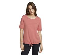 TOM TAILOR Ladie's 1027127 Organic Cotton Embroidered T-Shirt, 28155-Dusty Pastel Pink, S