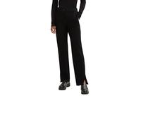 TOM TAILOR Ladie's 1034542 Fabric Trousers with Slit, 14482-Deep Black, 42W / 32L