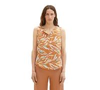 TOM TAILOR Ladie's 1035254 Blouse, 31758-Brown Abstract Leaf Design, 40