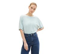 TOM TAILOR Ladie's 1035489 T-Shirt, 31133-Blue White Horizontal Stripe, XL