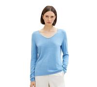 TOM TAILOR Ladies Basic knitted jumper 1012976, 15584 - Sea Blue Melange, XL