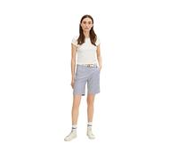 Tom Tailor Ladies Chino Bermuda Shorts with Belt 1031285, 12320 - Thin Stripe Pants, 34