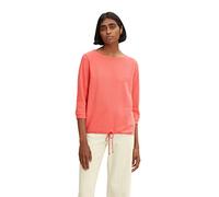 TOM TAILOR Ladies Long-Sleeved Shirt with Structure 1024039, 12230 - Smooth Papaya Red, X-Small