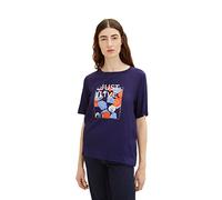 TOM TAILOR Ladies T-Shirt 1035460, 11331 - Atlantic Ocean Blue, 2X-Large