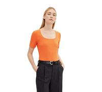 TOM TAILOR Ladie's 1035461 T-Shirt, 15612-Fever Red, L