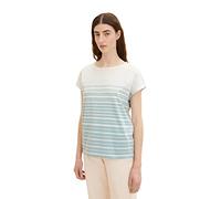 TOM TAILOR Ladie's 1035480 T-Shirt, 31328-Blue Gradient Stripe, XL