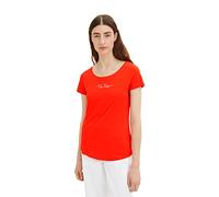 TOM TAILOR Ladies T-Shirt 1036192, 15612 - Fever Red, X-Small