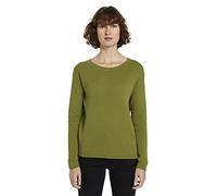TOM TAILOR Ladies Textured Sweater 1022221, 19651 - Wood Green, Small