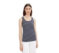 TOM TAILOR Ladie's 1036260 Top, 12502-Stripe Blue, XS