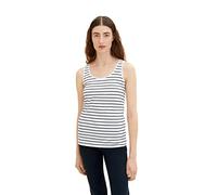 TOM TAILOR Ladie's 1036260 Top, 32082-Offwhite Navy Stripe, XS