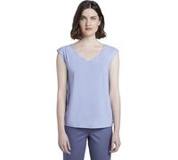 Tom Tailor Ladies V-Neck Blouse Leisure Shirt, Parisienne Blue, 38