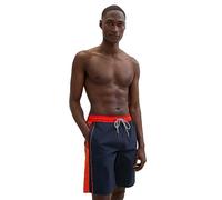 Tom Tailor Logo Print Elasticated Waist Swim Shorts Dark Blue