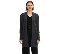 Tom Tailor Long Open Cardigan With Pockets Anthracite Marl