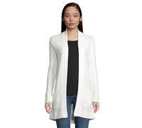 Tom Tailor Long Open Cardigan With Pockets White