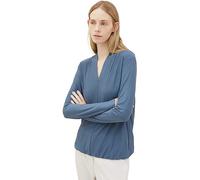 Tom Tailor Long Sleeve V-Neck Top Sea Blue