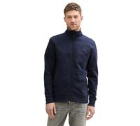 Tom Tailor Men Stand-Up Collar Printed Sweat Jacket, Blue, 3XL-L-M-XL-2XL